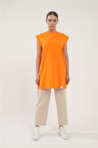 Kolsuz Basic Orange T-Shirt